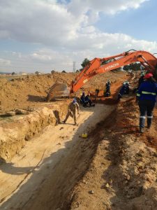 Water pipeline bedding